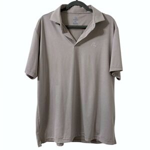 Rhoback Mens XL Performance Polo Shirt Gray White‎ Micro Striped Short Sleeve